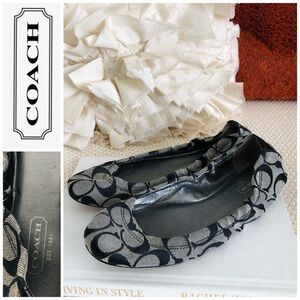 Coach Black and Gray Flats